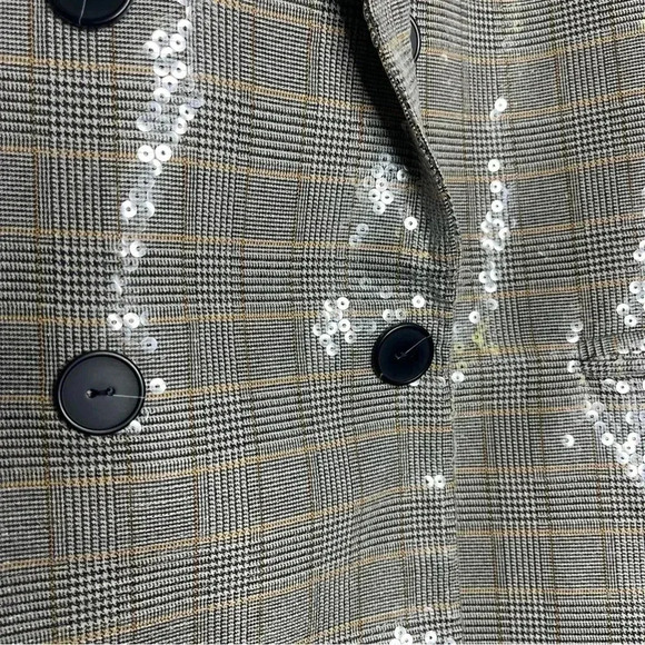 Anthropologie Maeve Double-Breasted Sequin Blazer Size 2 - Picture 8 of 11